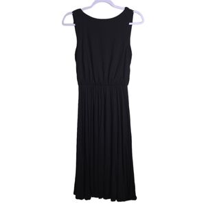 LOFT‎ Black Sleeveless Black Chic Midi Dress XS
